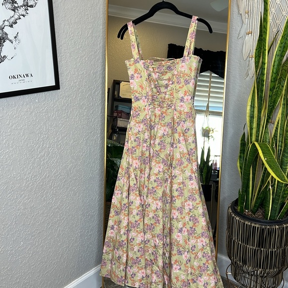 House of CB 'Carmen' Peony Print Bustier Sundress NWOT - Picture 5 of 5